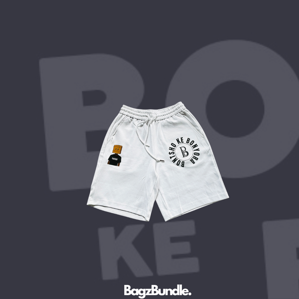 Bontsho Ke Bonyora urban shorts(White)