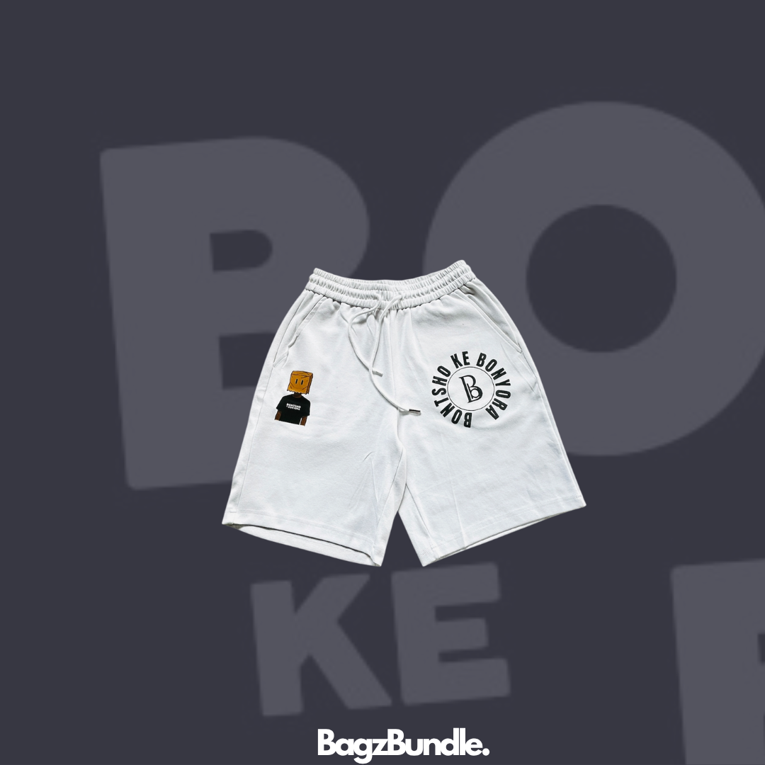 Bontsho Ke Bonyora urban shorts(White)